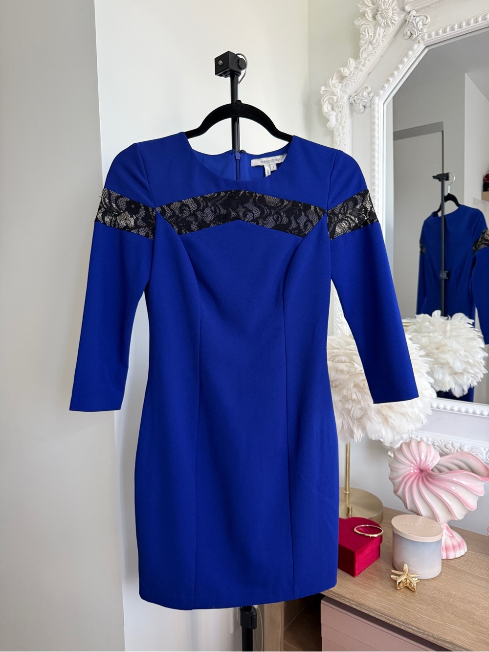 Max and Cleo by BCBG Ella Royal Blue Sheath Dress